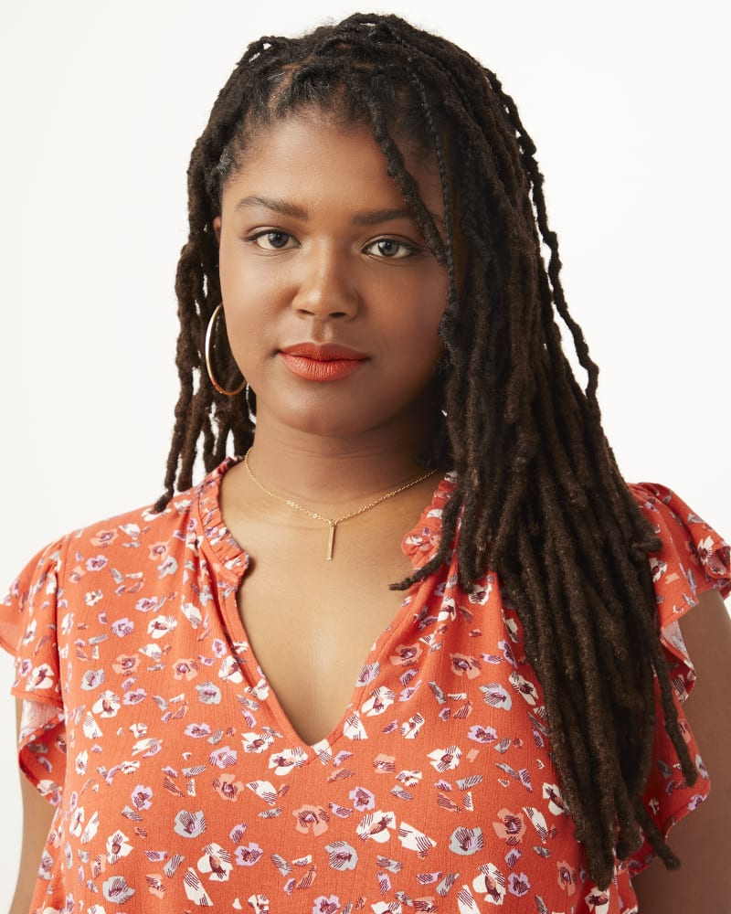 Front of plus size Avery Floral Print Top by Molly & Isadora | Dia&Co | dia_product_style_image_id:162231